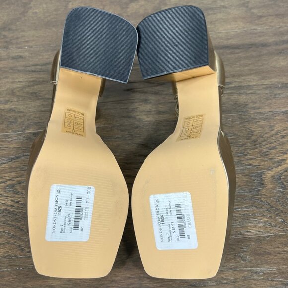 CHELSEA CREW Chaser Metallic Platform Heels in Gold Sz 38 US Sz 7 NWOB - Picture 6 of 7